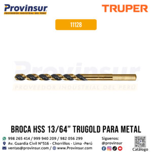 Broca HSS de 13/64'' Trugold para Metal 11128 Truper
