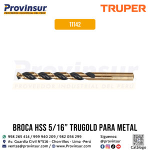 Broca HSS de 5/16'' Trugold para Metal 11142 Truper