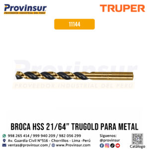 Broca HSS de 21/64'' Trugold para Metal 11144 Truper