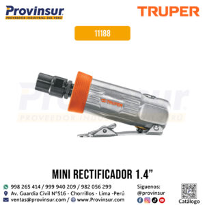 Mini rectificador recto de 1/4 pulgadas 11188 Truper
