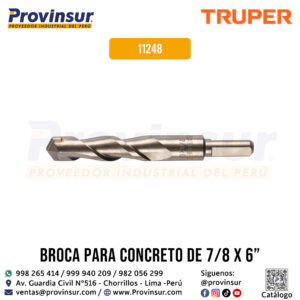 Broca para concreto de 7/8 x 6 pulgadas 11248 Truper