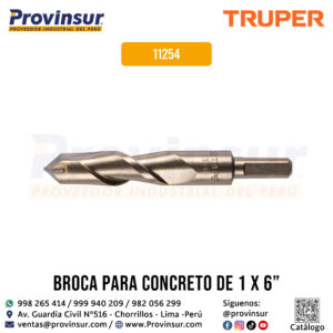 Broca para concreto de 1 x 6 pulgadas 11254 Truper