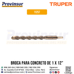 Broca para concreto de 1 x 12 pulgadas 11257 Truper