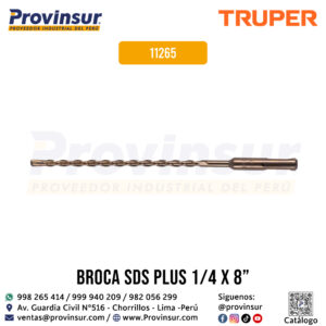 Broca SDS Plus de 1/4 x 8 pulgadas 11265 Truper