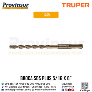 Broca SDS Plus de 5/16 x 6 pulgadas 11269 Truper