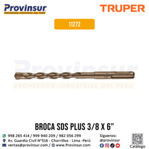 Broca SDS Plus de 3/8 x 6 pulgadas 11272 Truper