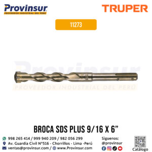 Broca SDS Plus de 9/16 x 6 pulgadas 11273 Truper