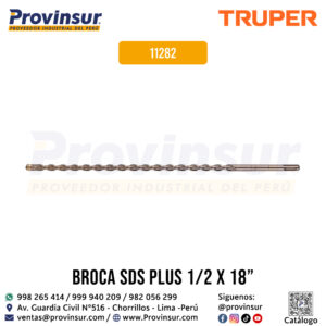 Broca SDS Plus de 1/2 x 18 pulgadas 11282 Truper
