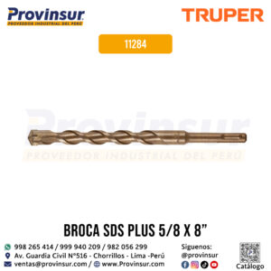 Broca SDS Plus de 5/8 x 8 pulgadas 11284 Truper
