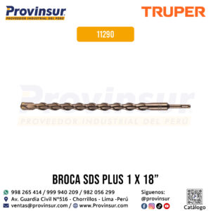 Broca SDS Plus de 1 x 18 pulgadas 11290 Truper