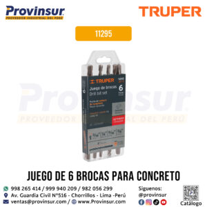 Juego de Brocas para Concreto 6 Piezas 11295 Truper