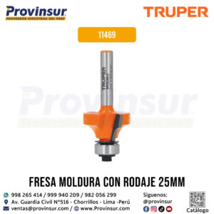 Broca para router redondeado 1 pulgada con balero 11469 Truper