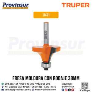 Broca para router redondeado de 1-1/2 pulgadas con balero 11471 Truper