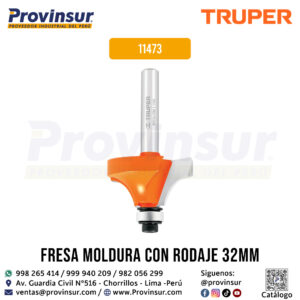Broca para router redondeado con moldura de 1-1/4 pulgada con balero 11473 Truper