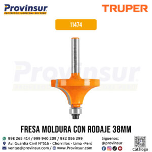 Broca para router redondeado con moldura 1-1/2 pulgada con balero 11474 Truper
