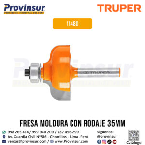 Broca para router pecho paloma 1-3/8 pulgadas con balero 11480 Truper
