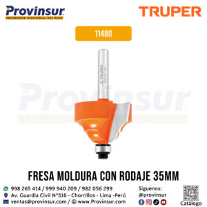 Broca para router doble romana 1-3/8 pulgadas con balero 11481 Truper