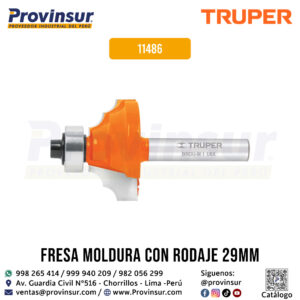 Broca para router moldura clásica 1-1/8 pulgadas con balero 11486 Truper