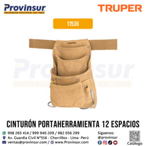 Portaherramientas de carnaza con 12 compartimentos 11536 Truper