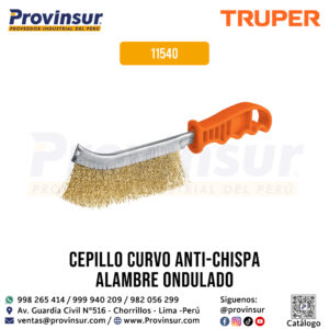 Cepillo de alambre ondulado curvo anti-chispa 11540 Truper