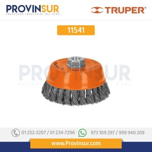 Carda de copa, alambre trenzado fino, 5" para esmeril 11541 Truper