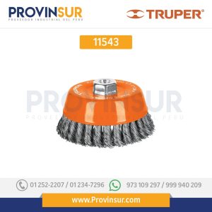 Carda copa, alambre trenzado grueso, 5", milimétrica p/esmeril 11543 Truper