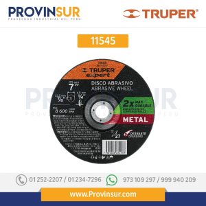 Disco desbaste metal, tipo27, diámetro 7", alto rendimiento 11545 Truper