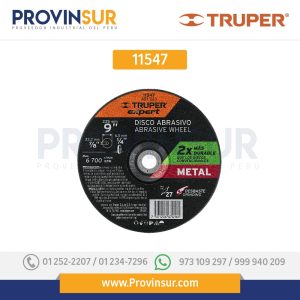 Disco desbaste metal, tipo27, diámetro 9", alto rendimiento 11547 Truper