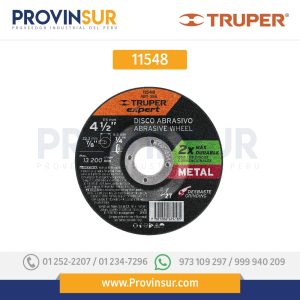 Disco desbaste metal, tipo27, diámetro 4-1/2", alto rendimiento 11548 Truper