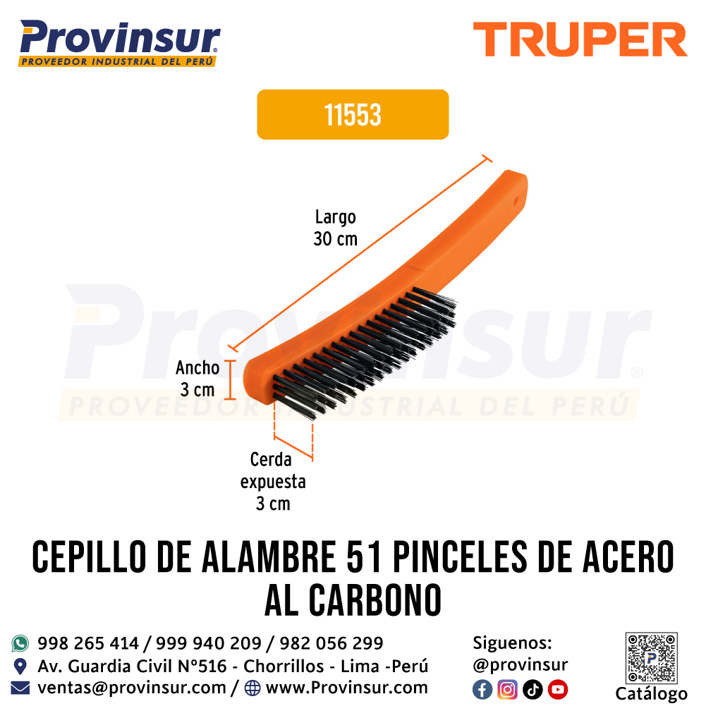 Cepillo de Alambre 51 Pinceles de Acero al Carbono 11553 Truper 2 Cepillo de alambre 51 pinceles de acero al carbono 11553 Truper