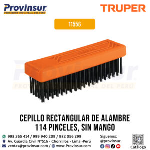 Cepillo rectangular de alambre 114 pinceles sin mango 11556 Truper