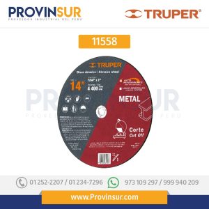 DISCO PARA CORTE DE METAL, TIPO 41, DIÁMETRO 14" 11558 Truper