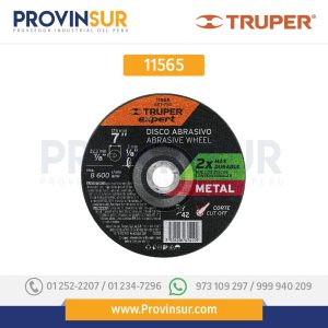 Disco p/corte metal, tipo 42, diámetro 7", alto rendimiento 11565 Truper