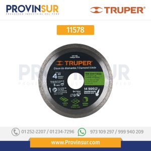 Disco de diamante, rin continuo, 4" 11578 Truper