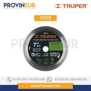 Disco de diamante, rin continuo, 7" 11579 Truper