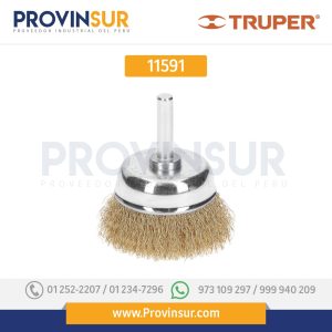 Carda de copa, alambre fino, 1-3/4" para taladro 11591 Truper