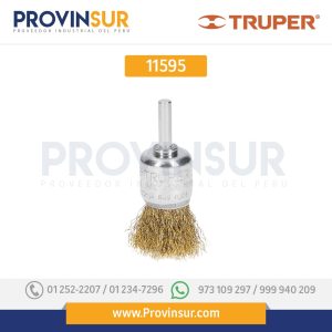 Carda de copa, alambre grueso, 1" para taladro 11595 Truper