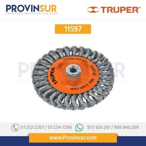 Carda trenzado circular, 6" para esmeriladora 11597 Truper