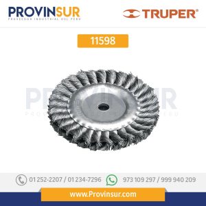 Carda trenzado fino, 6 X 5/8" para esmeril 11598 Truper