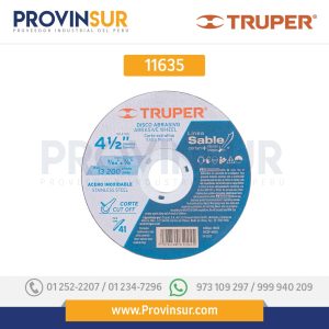 Disco para corte acero inoxidable, tipo 41, diámetro 4-1/2" 11635 Truper
