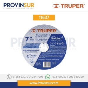 Disco para corte de acero inoxidable, tipo 41, diámetro 7" 11637 Truper