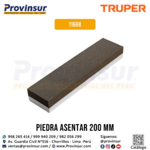 Piedra para asentar 200 mm doble grano 150 afilar y 240 asentar 11668 Truper