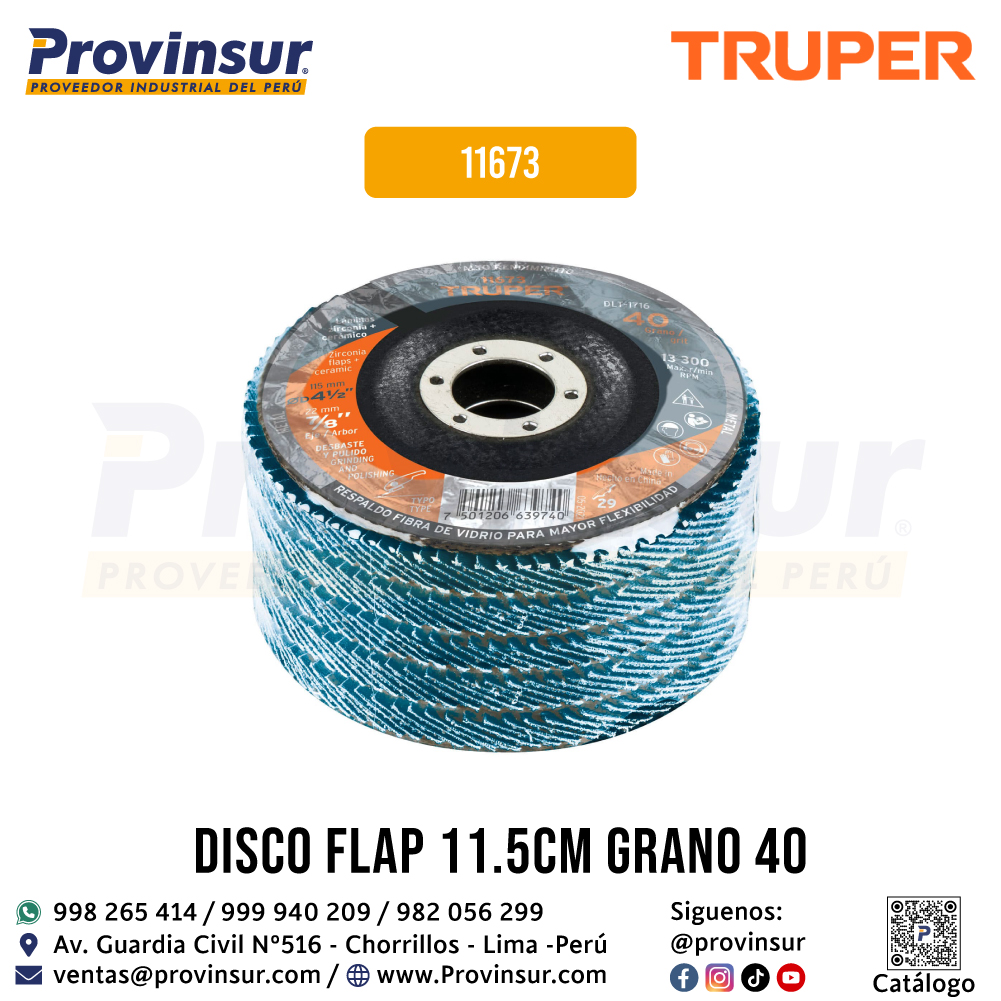 Disco Laminado 4-1/2 Pulgadas Grano 40 Centro 7/8 Pulgadas Fibra 11673 Truper 4 Disco laminado 4-1/2 pulgadas grano 40 centro 7/8 pulgadas fibra 11673 Truper