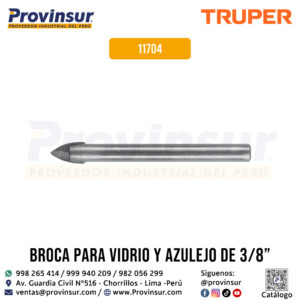 Broca para vidrio y azulejo 3/8 pulgadas 11704 Truper