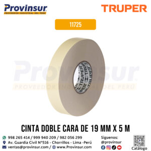 Cinta doble cara de 19 mm x 5 m 11725 Truper