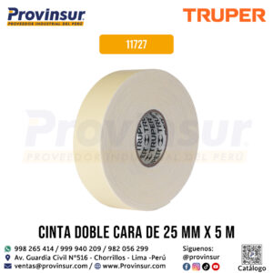 Cinta doble cara de 25 mm x 5 m 11727 Truper