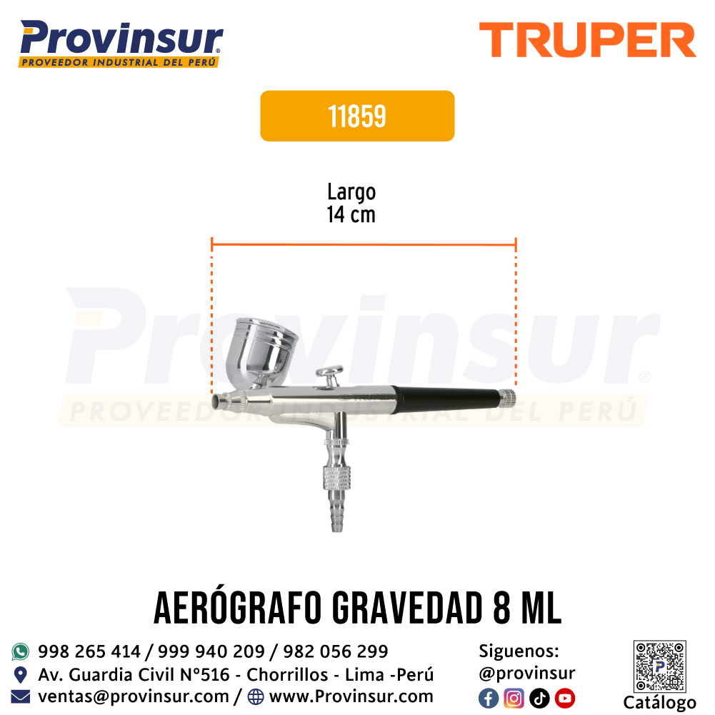 Pistola Aerográfica de Gravedad Vaso Multiposición 11859 Truper 3 Pistola aerográfica de gravedad vaso multiposición 11859 Truper