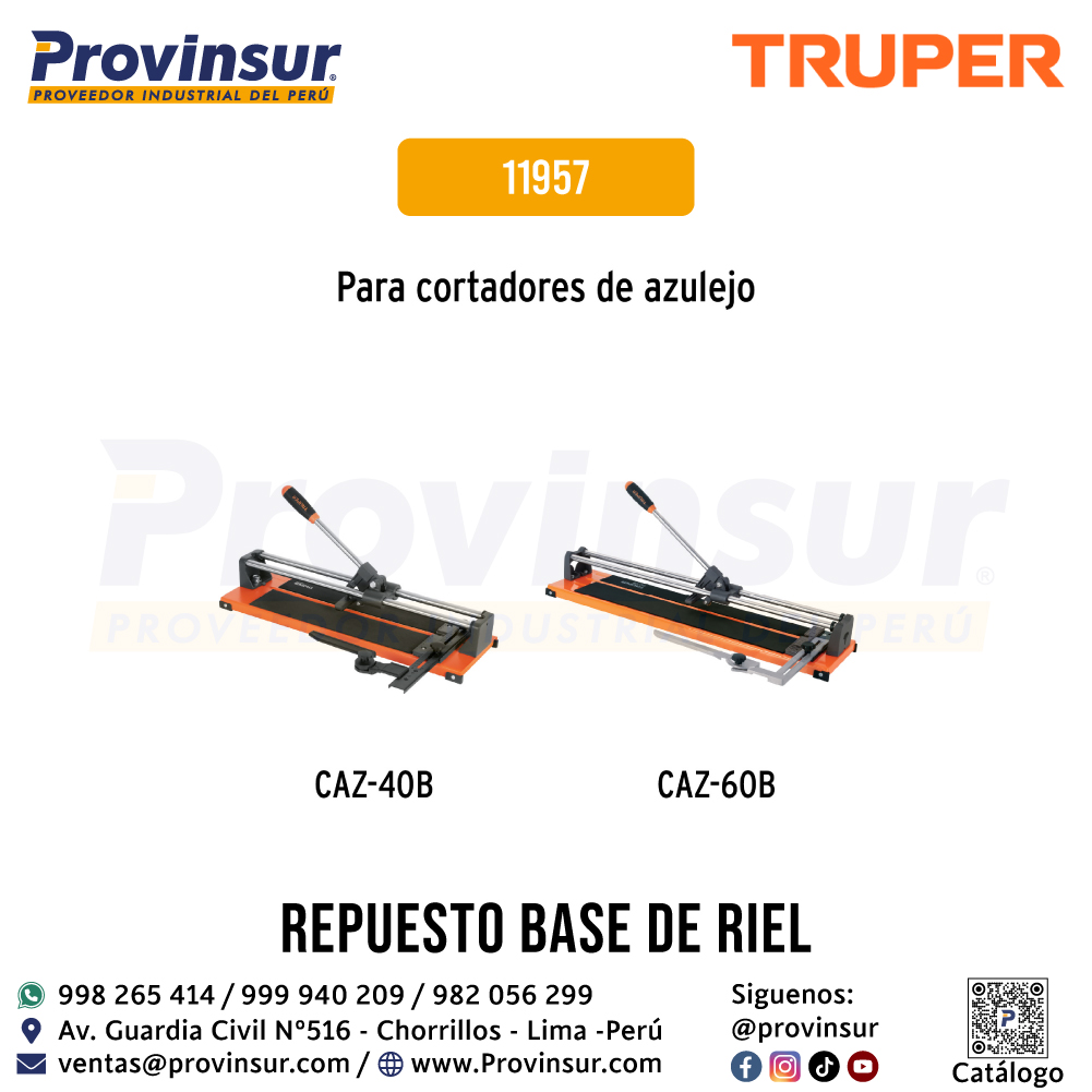 Repuesto Rieles para Cortadores de Azulejo 40 y 60B de 4 Piezas 11957 Truper 2 Repuesto rieles para cortadores de azulejo 40 y 60B de 4 piezas 11957 Truper