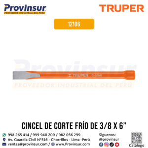 Cincel de corte frío 3/8 X 6 pulgadas 12106 Truper