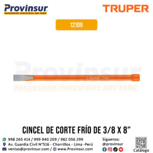 Cincel de corte frío de 3/8 X 8 pulgadas 12109 Truper